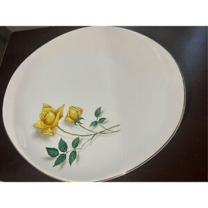 Hallmark Simplicity Yellow Rose China Platter